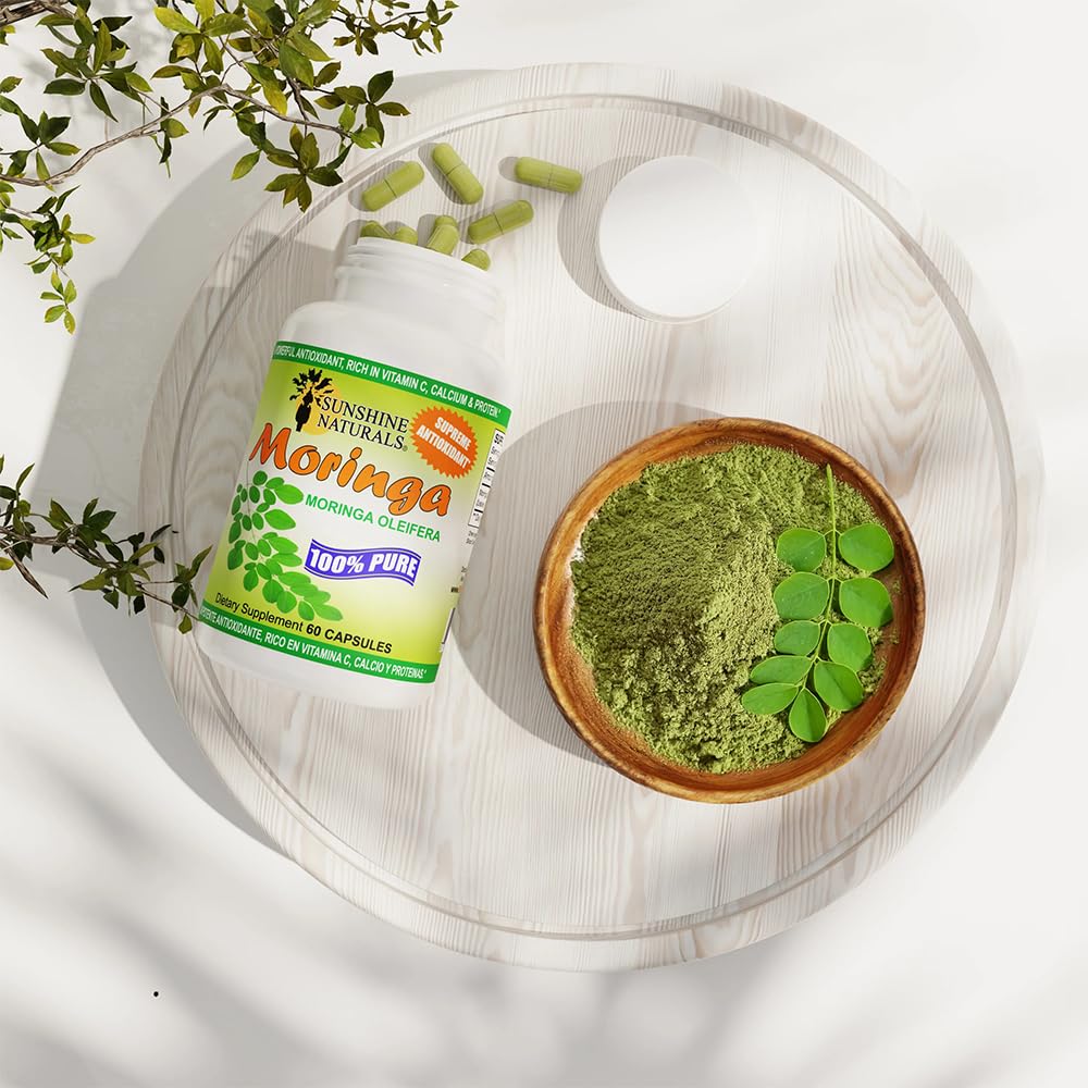 Sunshine Naturals Moringa Dietary Supplement Capsules 120