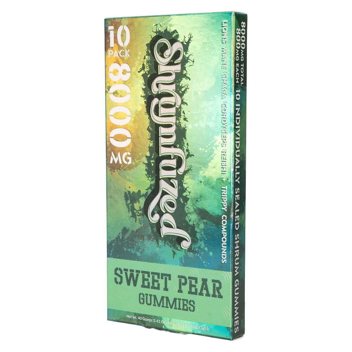 Shrumfuzed Proprietary Nootropic Gummy with Lion's Mane, Reishi, Chaga, and Cordycep Nootropic Mushroom Blend, 10 Gummies