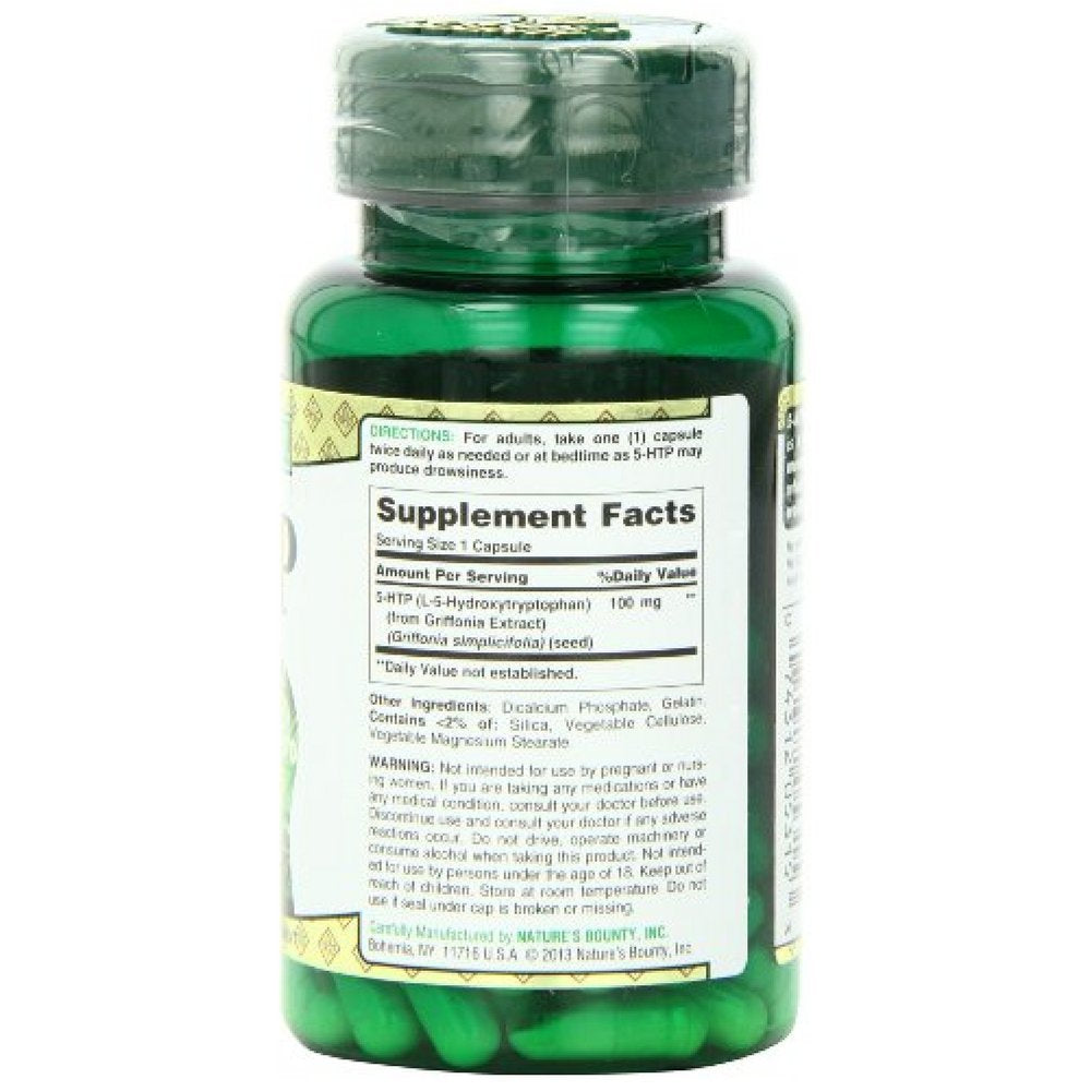 Nature's Bounty 5-HTP 100 mg Capsules 180 Capsules