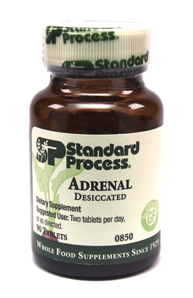 Standard Process Inc. Adrenal Desiccated / Adrenal Support for Energy Production, Immune System Function and Adrenal Health, Gluten Free, 90 Tablets