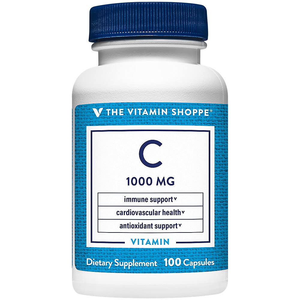 The Vitamin Shoppe C-1000 Vitamin C 1000mg, Vegetarian Capsules, 100 Count