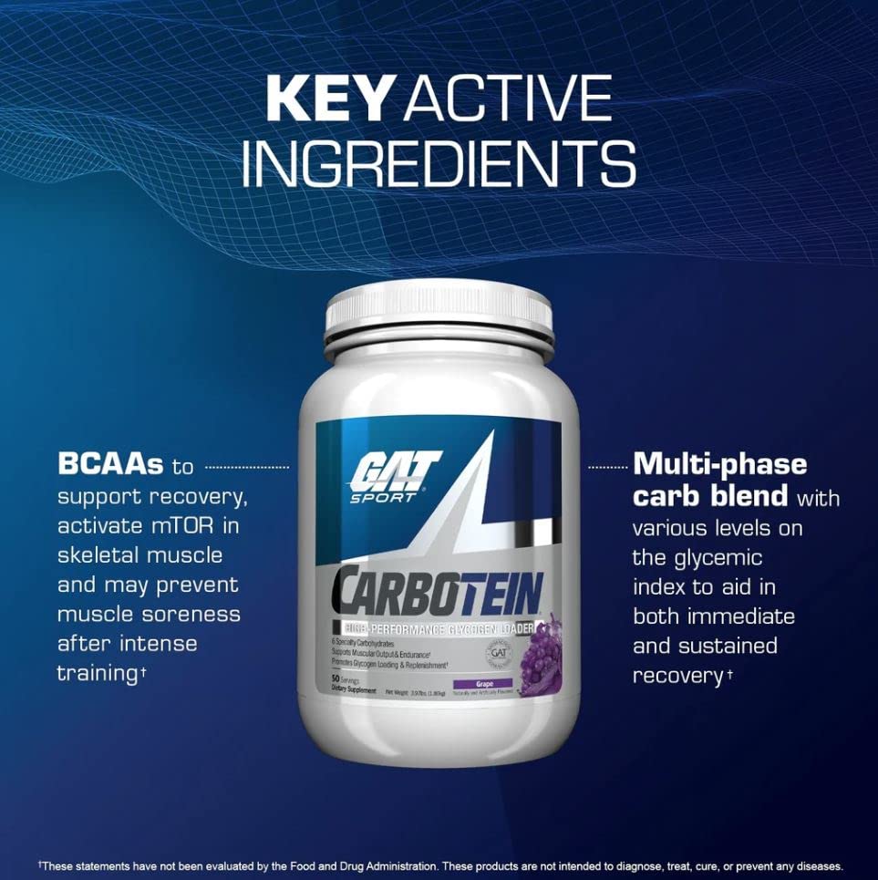 GAT SPORT Carbotein Grape Powder 10.9 Ounce