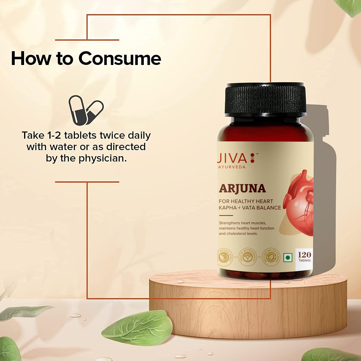 Jiva Ayurveda Arjuna Tablets 120 Count