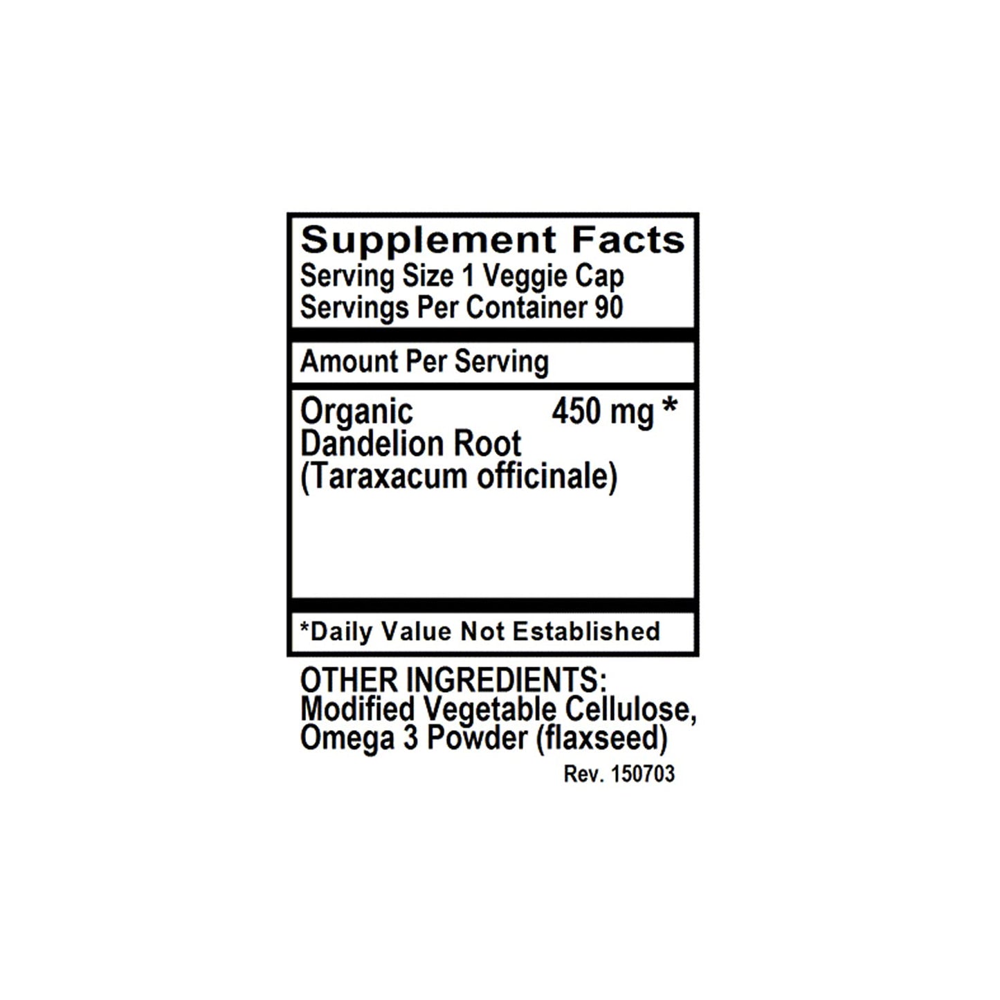Holly Hill Health Foods Dandelion 100% Vegetarian Capsules, 90 Count