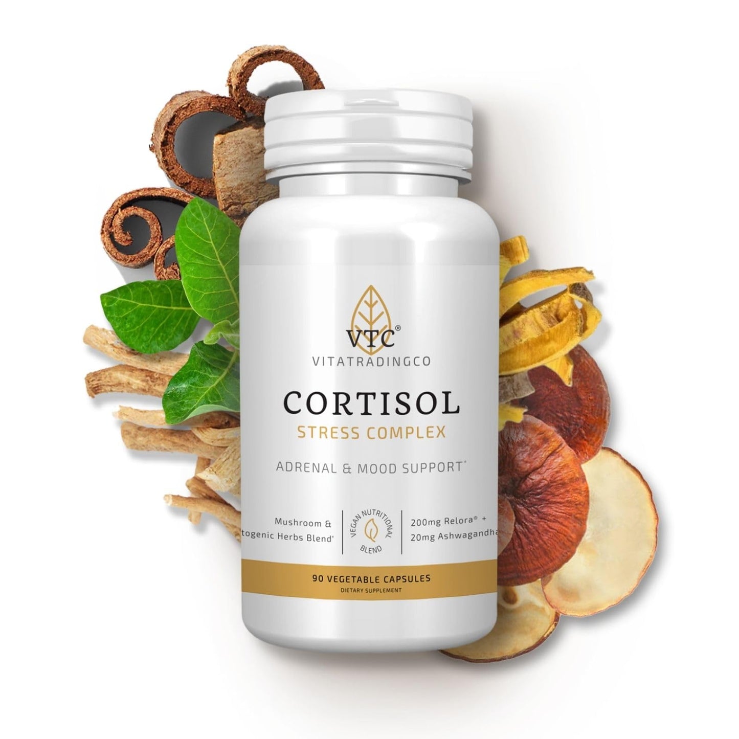 VTC Cortisol Stress Complex Capsules, 90 Veggie Capsules