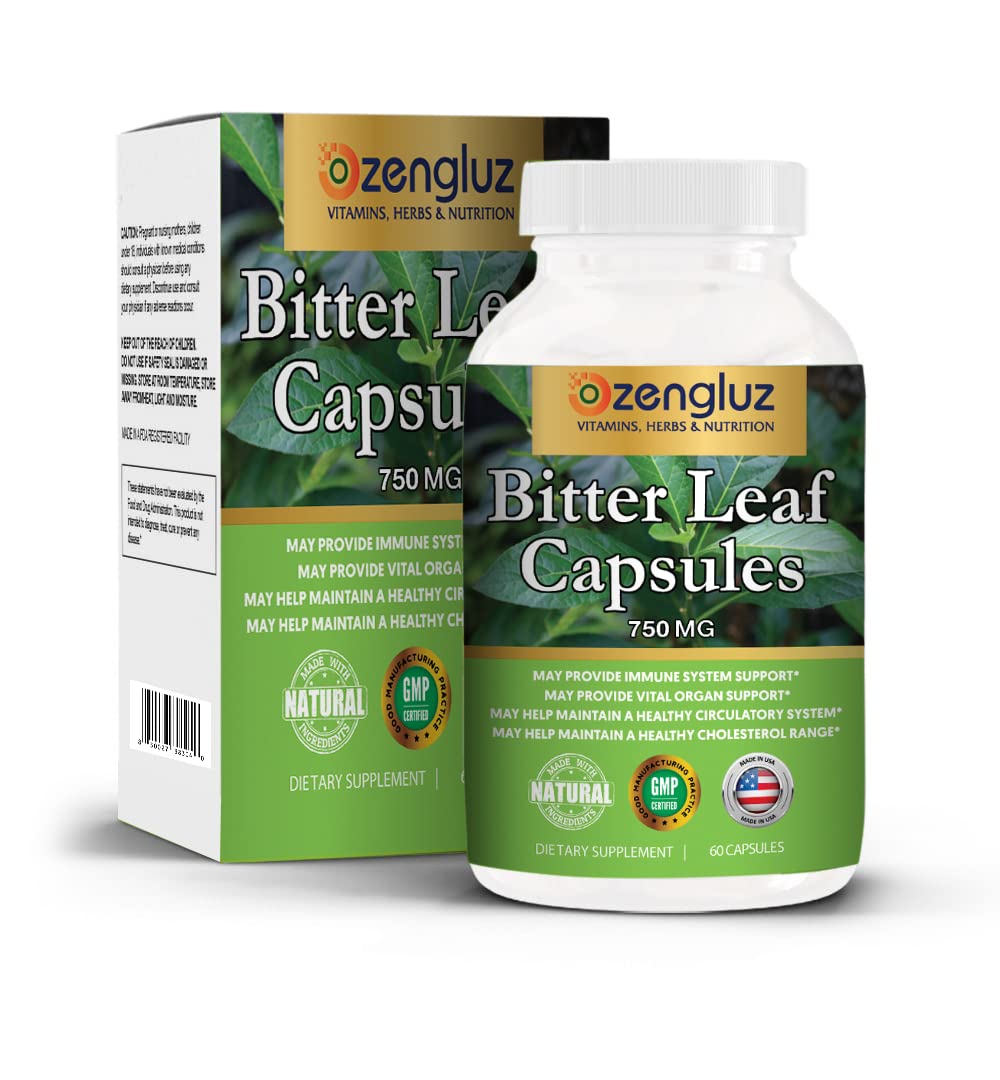 Ozengluz Bitter Leaf Ewuro Onugbu Bololo Capsules, 60 Count