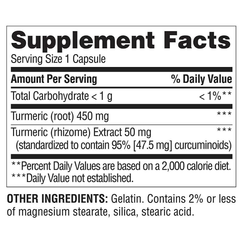 Berkley Jensen Turmeric 500 mg Turmeric Extract Supplement for Antioxidant Support, 365 Capsules