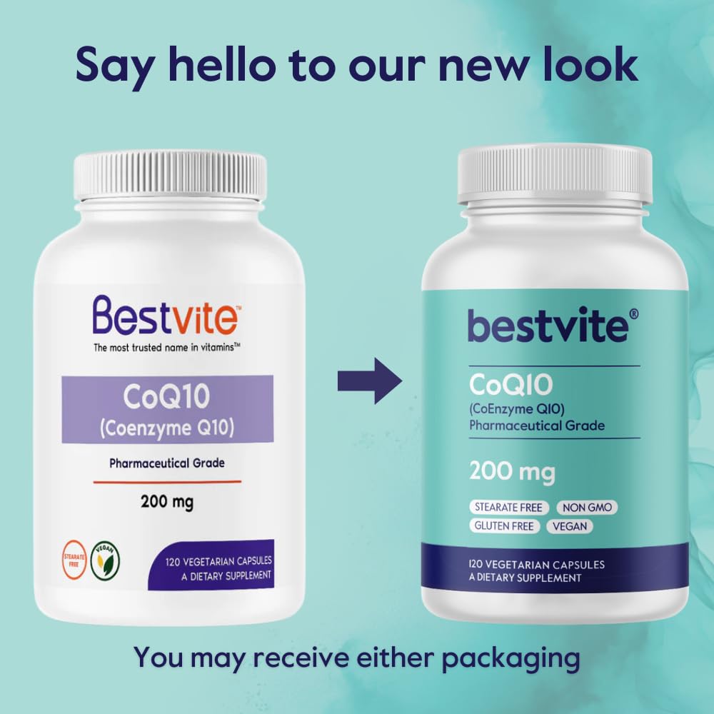 BESTVITE CoQ10 200mg Capsules, 120 Count