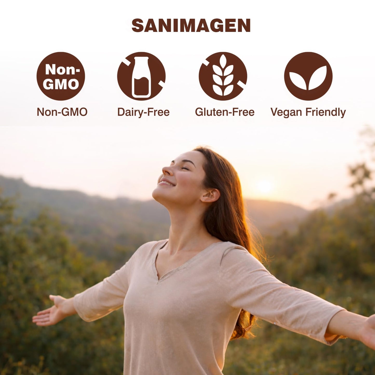 Generic SANIMAGEN Mushroom Supplement 2600mg, 10-in-1 Mushrooms Blend with Lions Mane, Cordyceps, Turkey Tail, Shiitake, 90 Capsules