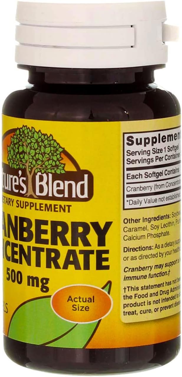 Nature's Blend Cranberry Concentrate 500 mg Softgels 360 Count