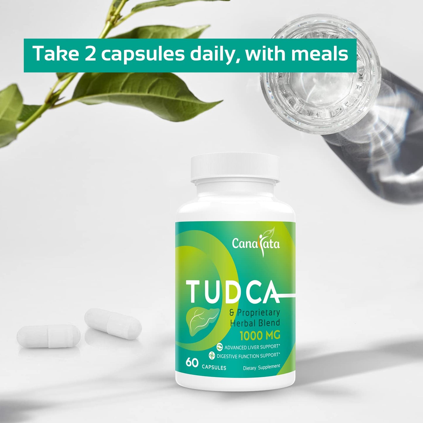 Canarata TUDCA Liver Support Supplements 1000mg, 60 Vegan Capsules