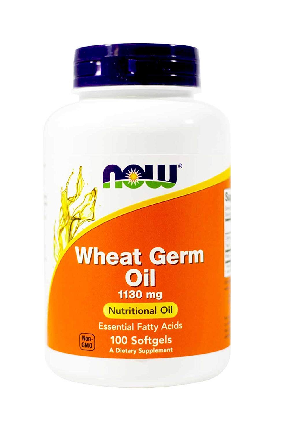NOW Foods Wheat Germ Oil 1130 mg Softgels, 100 Count
