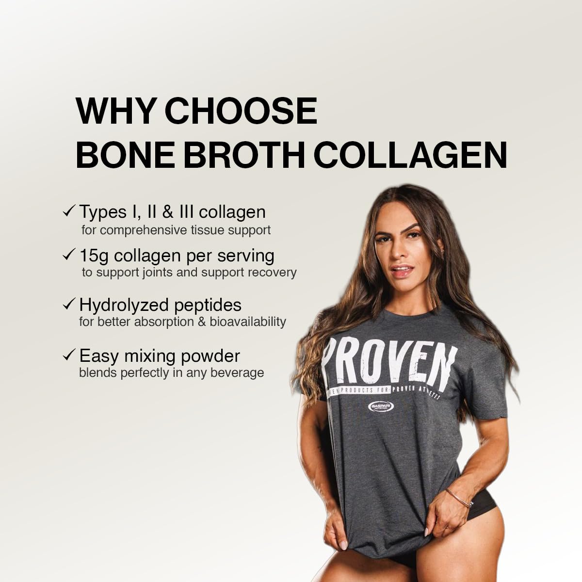 Gaspari Nutrition Bone Broth Athletic Performance Collagen Powder 16.9