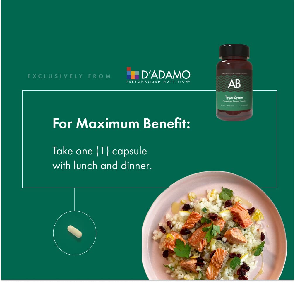D'Adamo Personalized Nutrition TypeZyme Digestive Enzyme (Blood Type AB) Capsule 60 Count