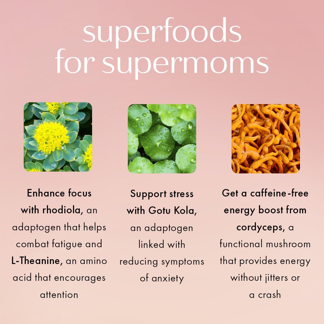 Boobie Brands Relax Mom Pregnancy & Postpartum Stress Support for Women, Breastfeeding Friendly Calm Mood Supplement with Adaptogens, 60 Capsules