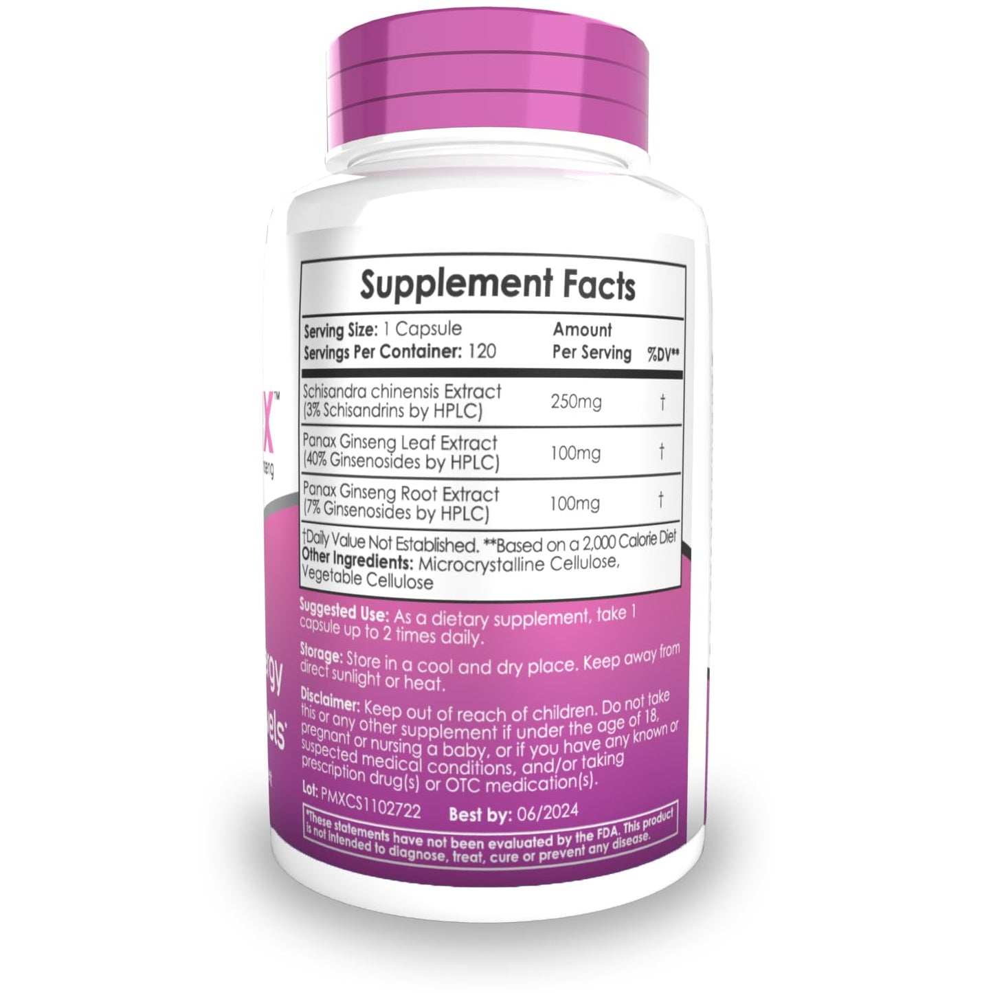 Natrium Health PanaMAX Capsules Panax Ginseng + Schisandra Chinensis Extract, 60 Capsules
