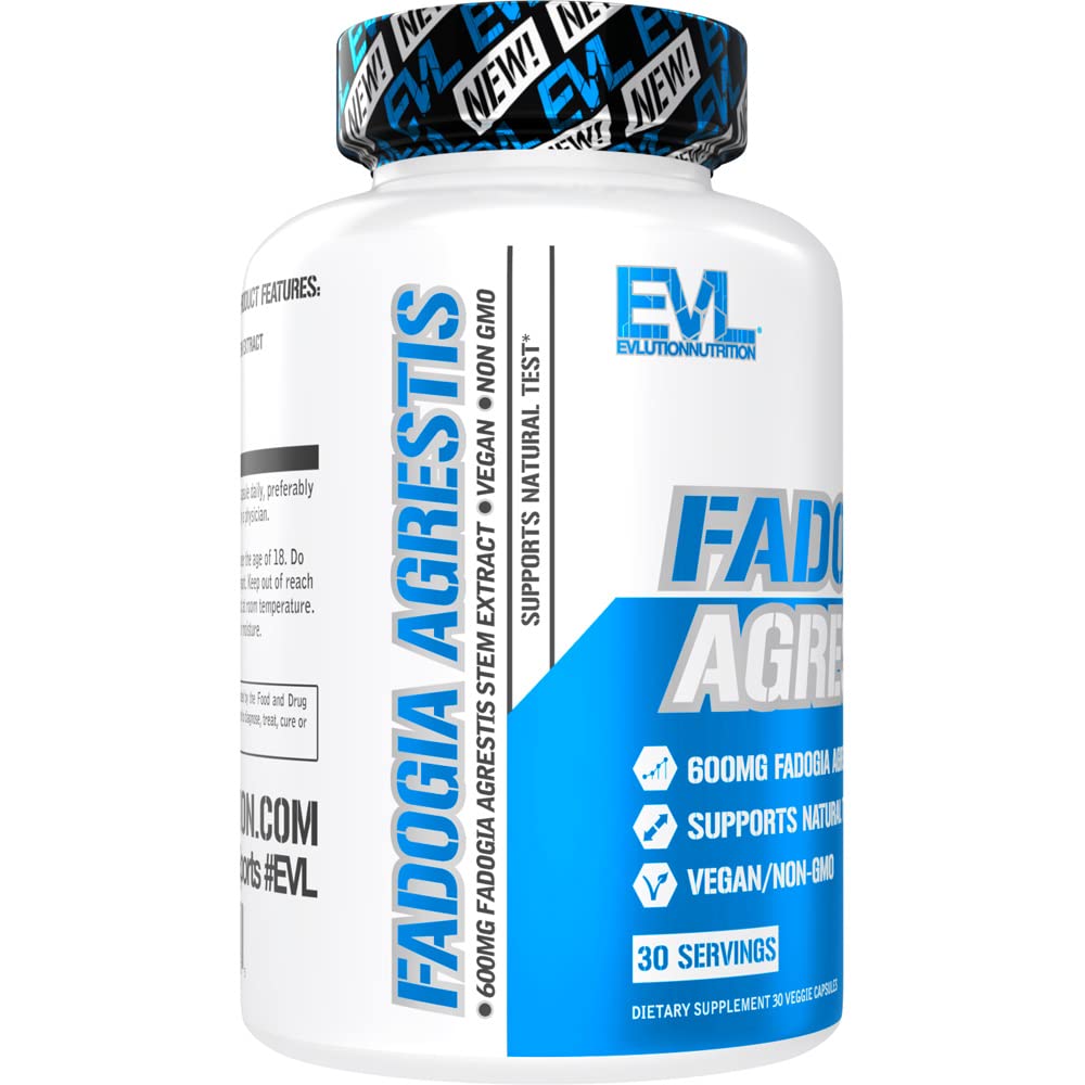 Evlution Fadogia Agrestis 600mg 10:1 Extract Capsule, 30 Count