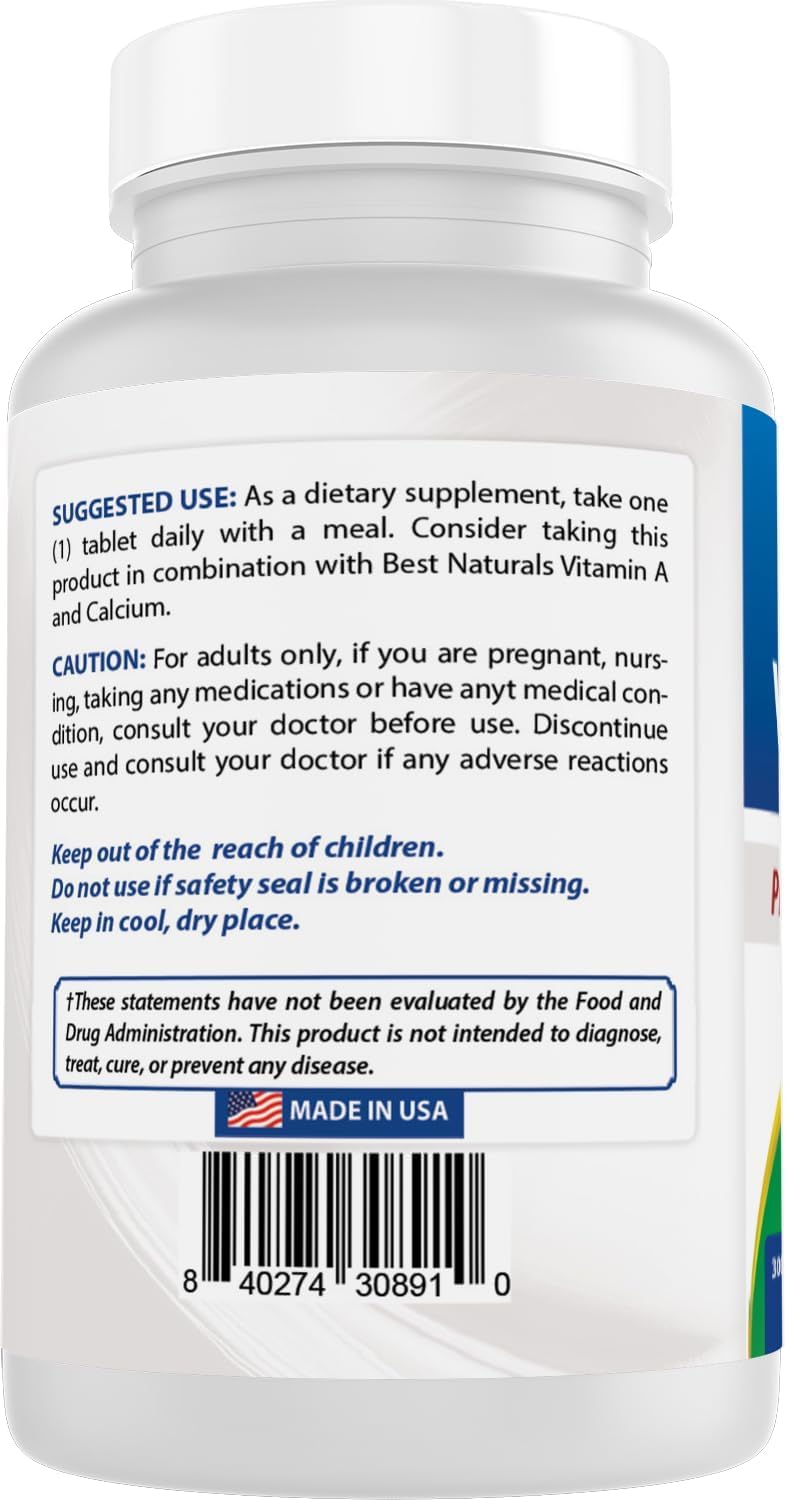 Best Naturals Vitamin D3 10000 IU 300 Tablets
