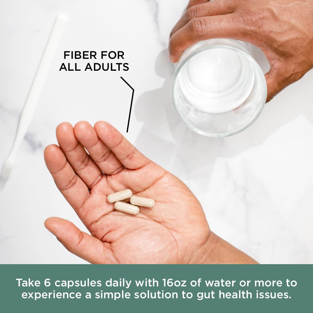 Pure for Men Daily Psyllium Husk Fiber Supplement Capsule, 250 Capsules