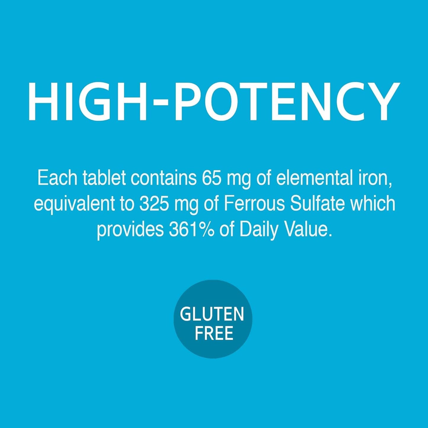 21st Century Iron 65 mg with Ferrous Sulfate 325 mg, 360 Tablets