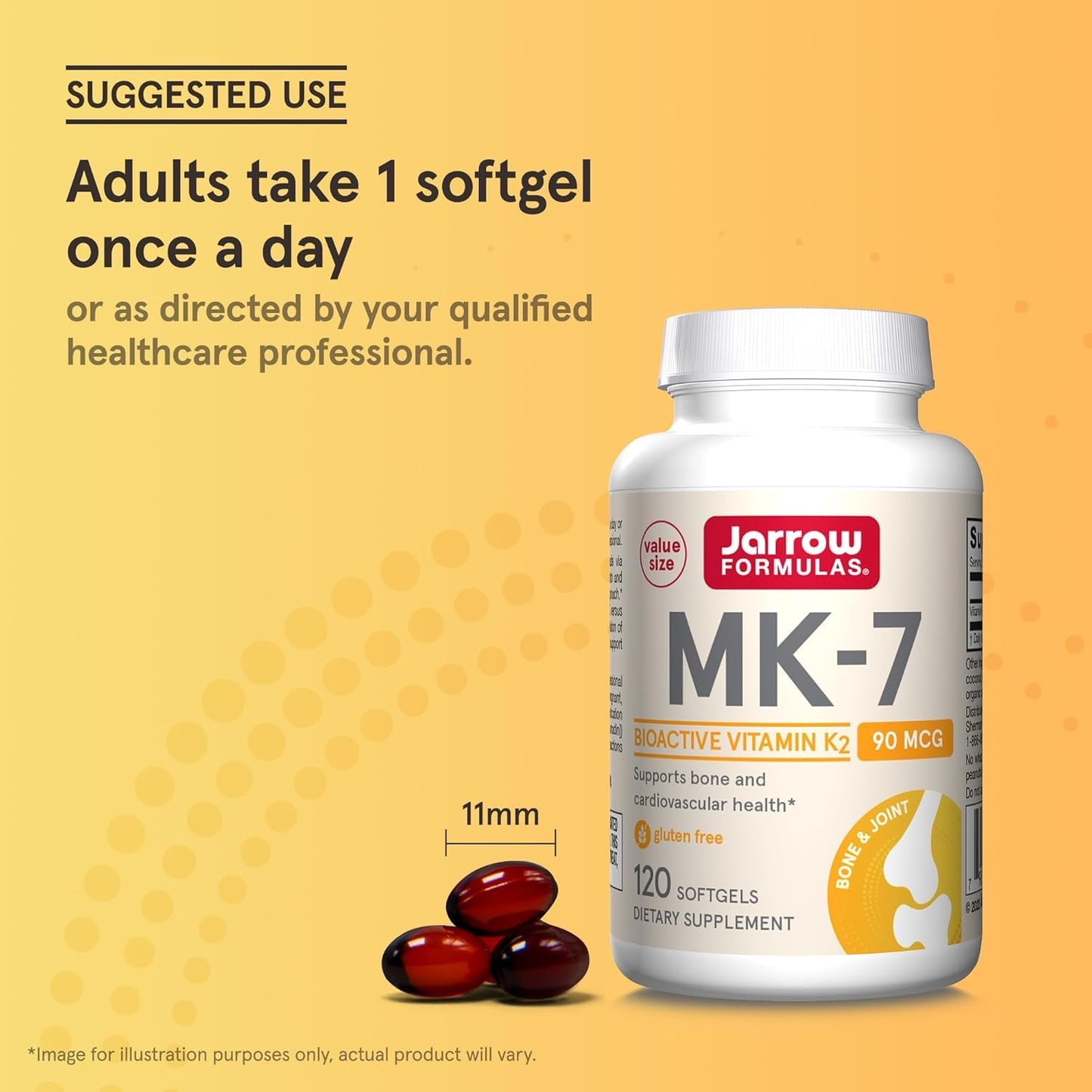 Jarrow Formulas MK-7 90 mcg Bioactive Form of Vitamin K2 Softgels 240