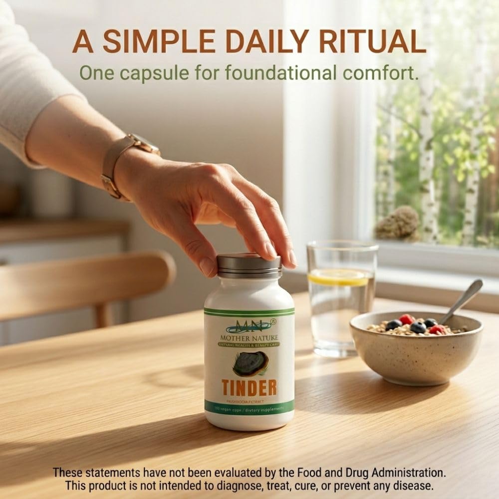 Mn Mother Nature Inc Tinder Mushroom Extract 500mg Fomes Fomentarius Fruiting Body Capsules 120