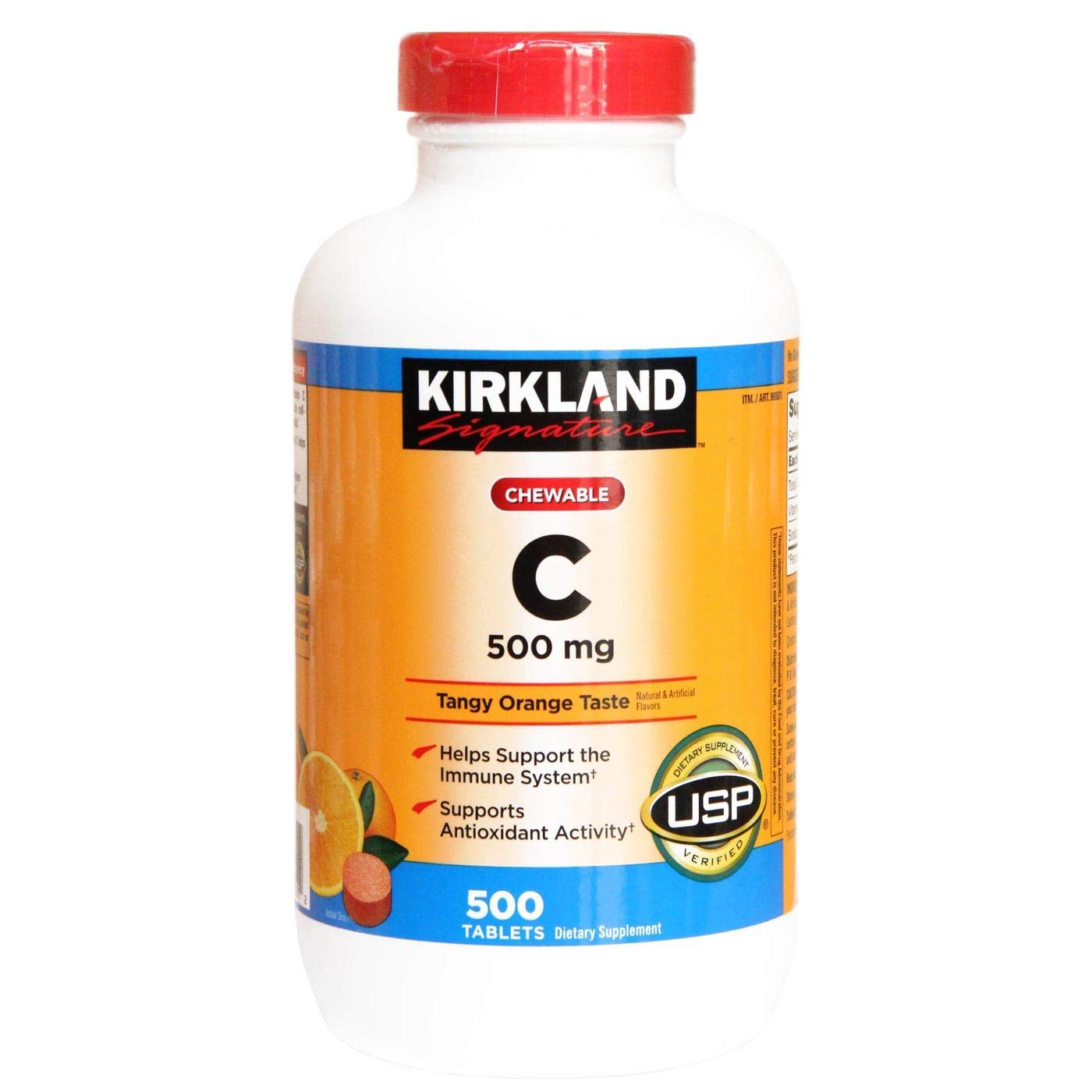 Kirkland Vitamin C (500 mg) Chewable Tablets, 500 Count