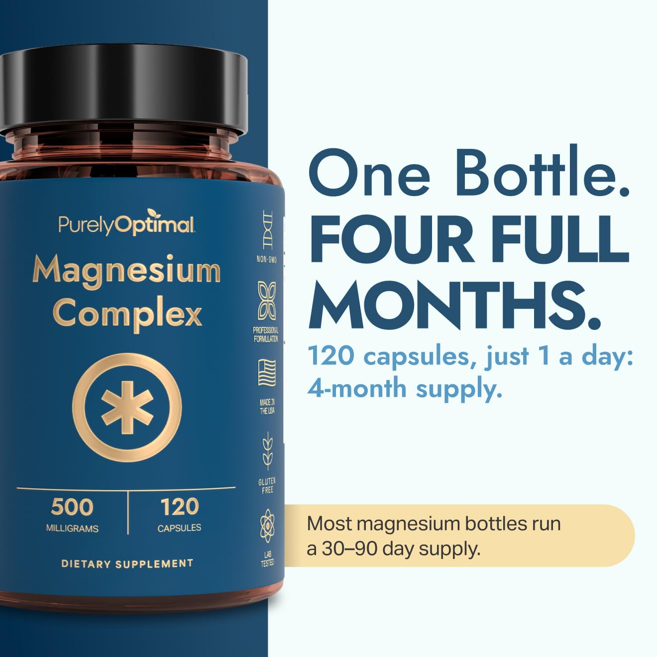Purely Optimal Magnesium Complex Capsules 120 Count