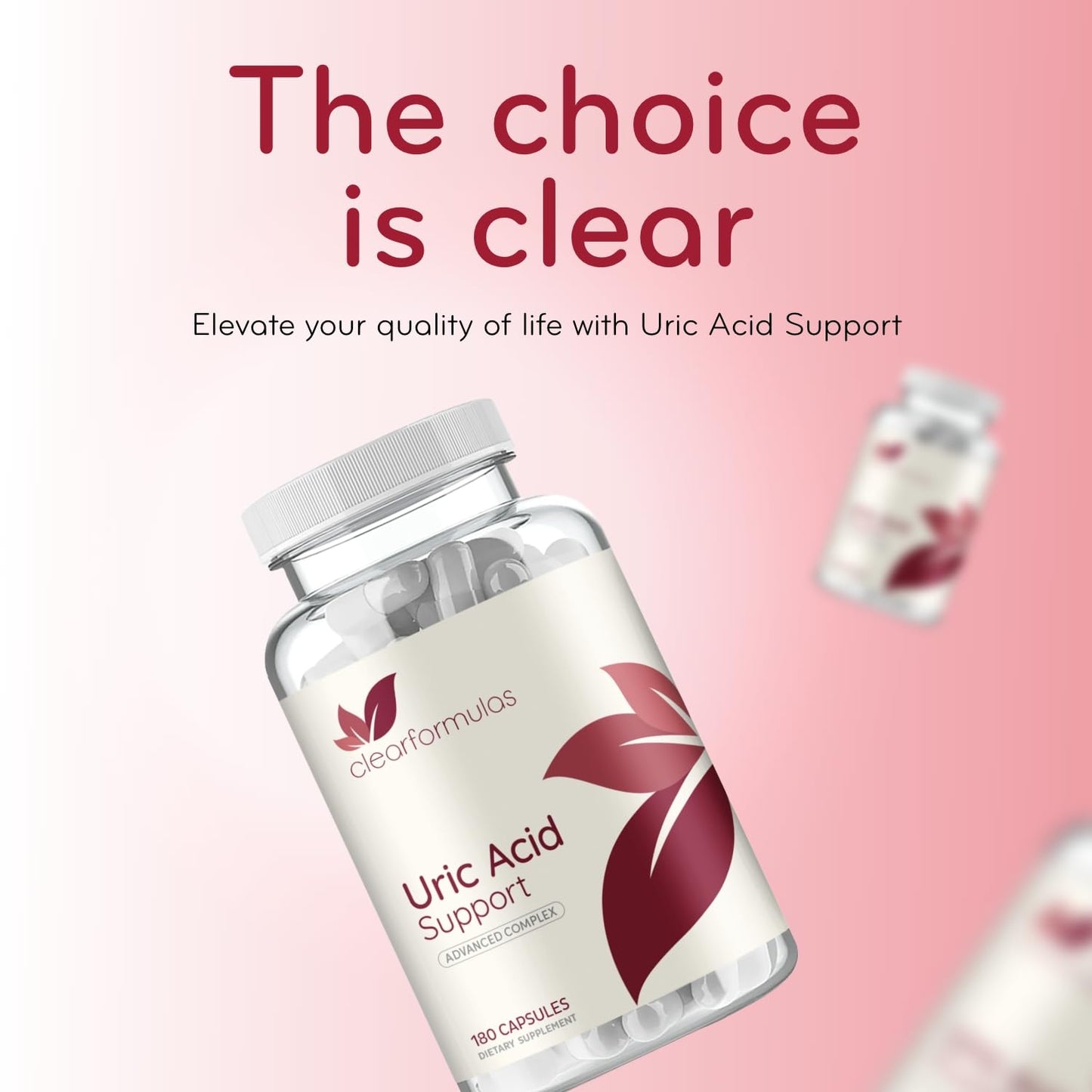 Clear Formulas Herbal Uric Acid Support Formula Capsules 180