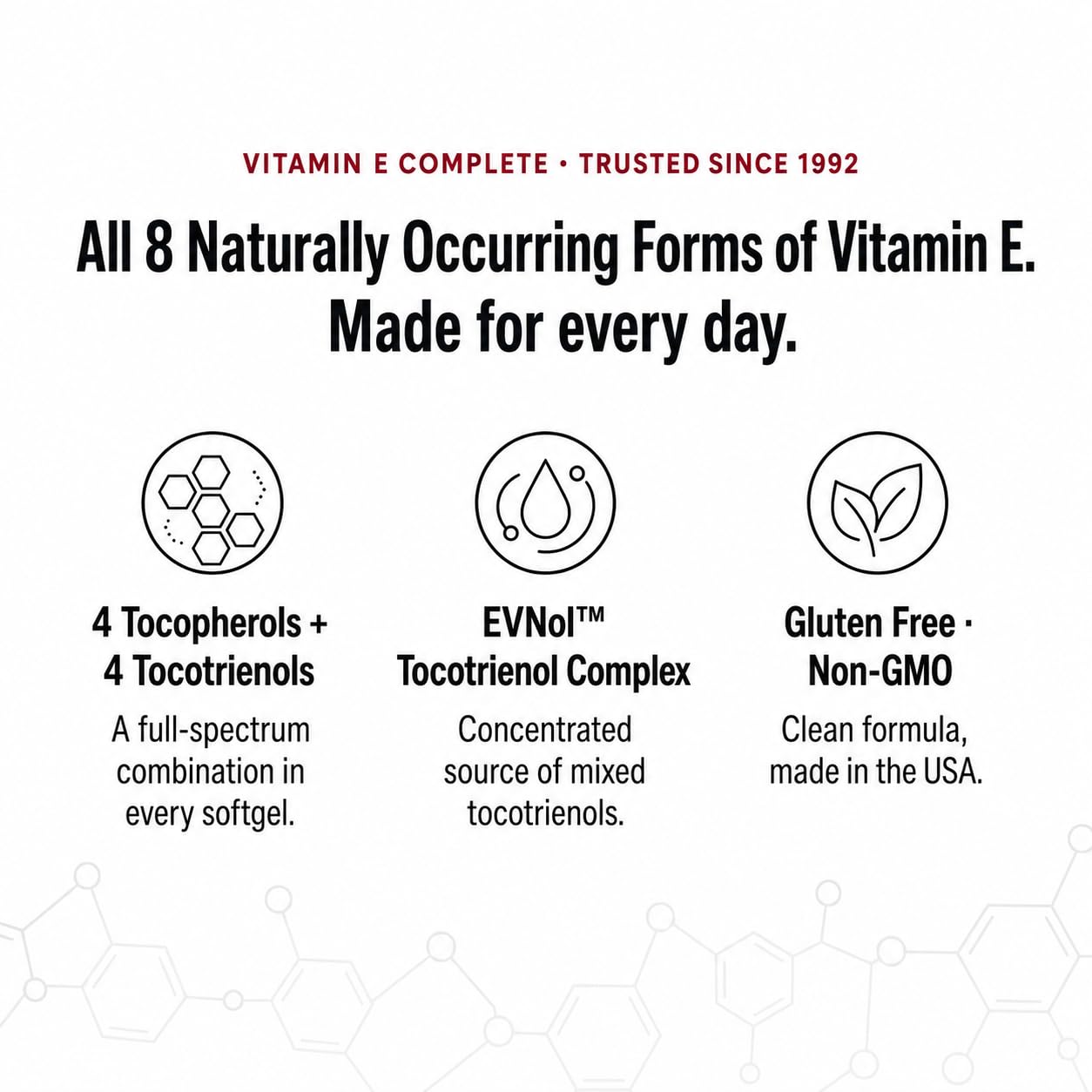Olympian Labs Vitamin E Complete Tocomin 200IU Softgels, 60 Count