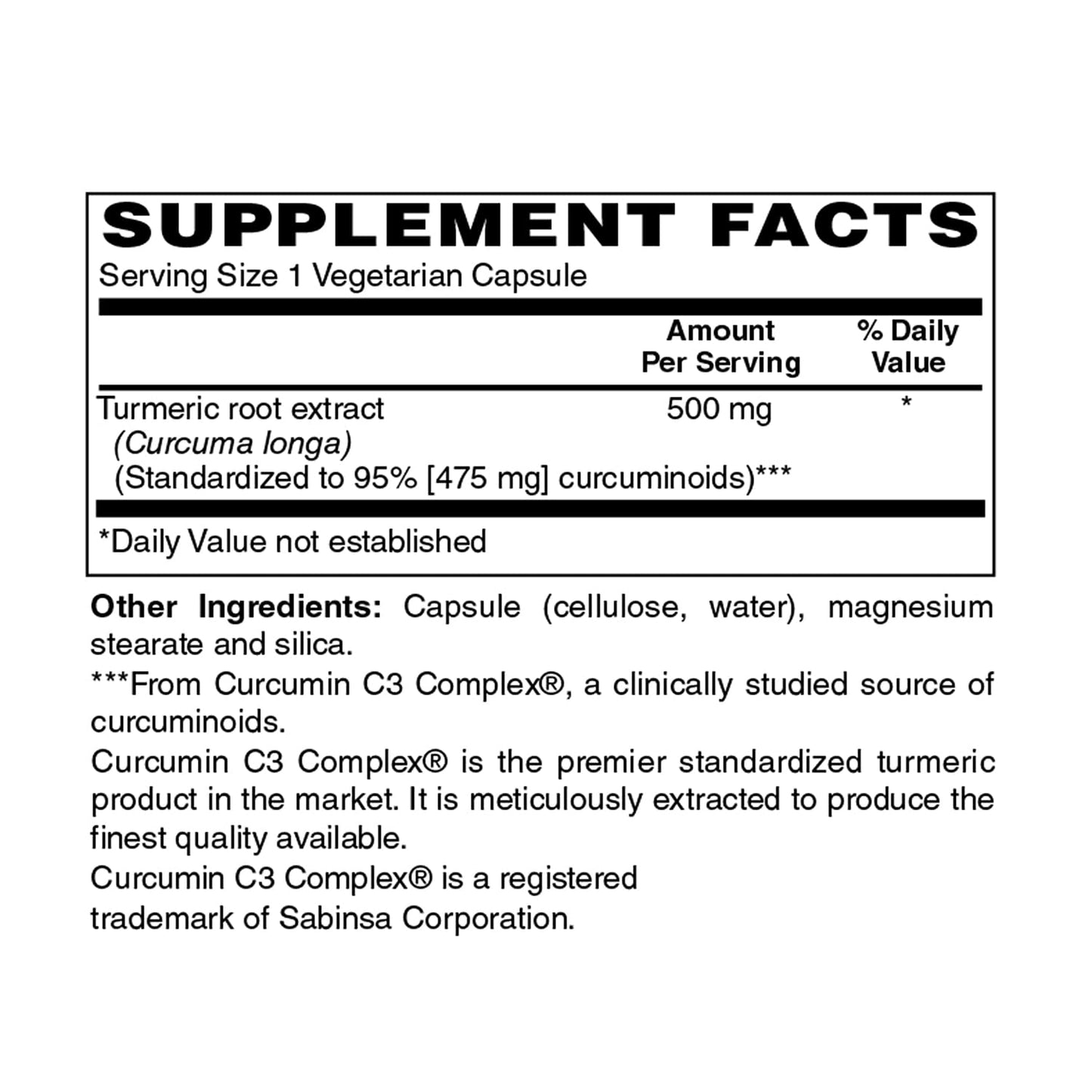 Holly Hill Health Foods Standardized Turmeric Extract Capsules, 120 Count