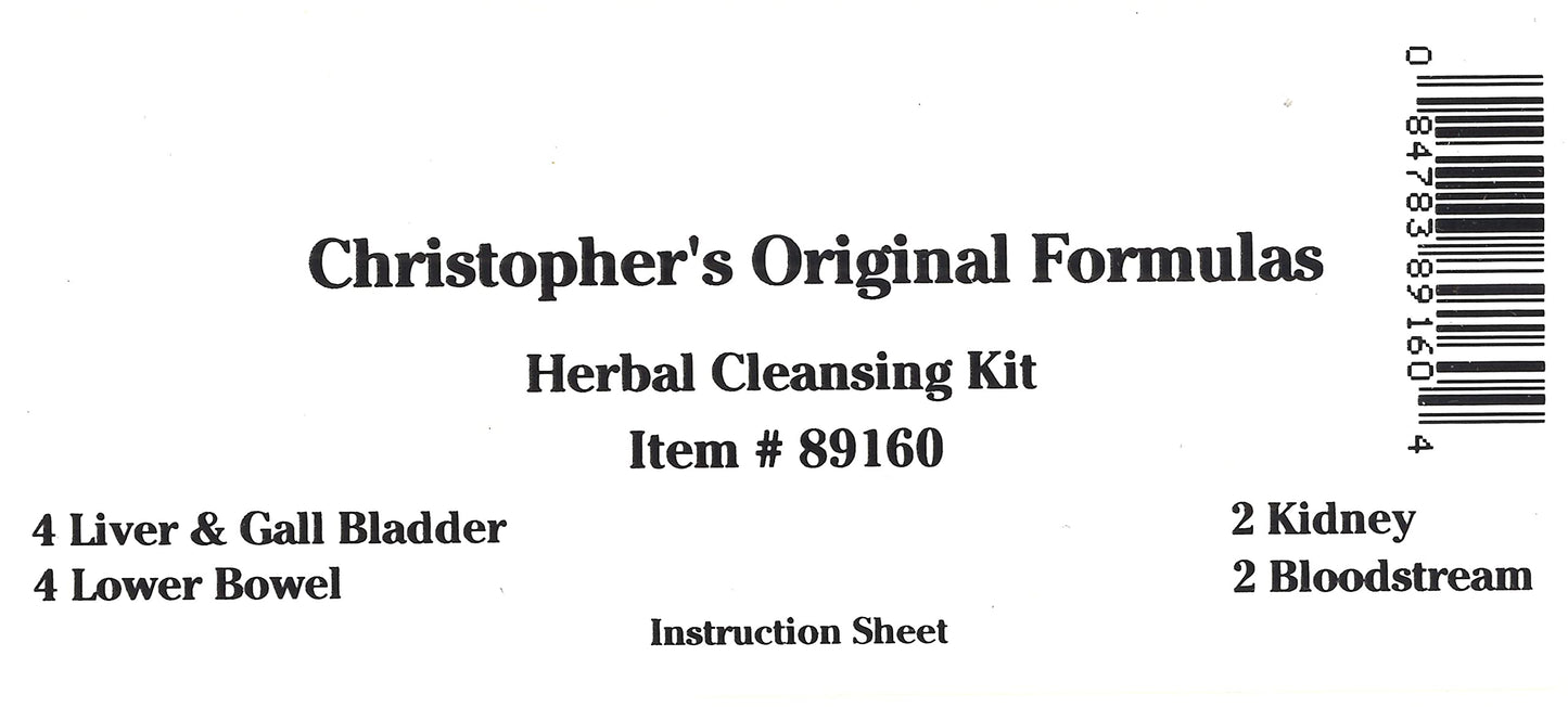 Christopher's Original Formulas Herbal Cleansing Starter Kit 1200 Capsules