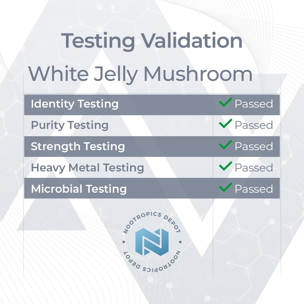 Nootropics Depot White Jelly Mushroom 500mg, 180 Capsules