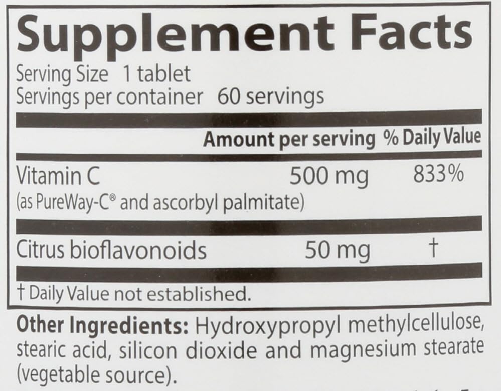 Doctor's BEST Pure Way-C Vitamin C Complex Tablets, 60 Count