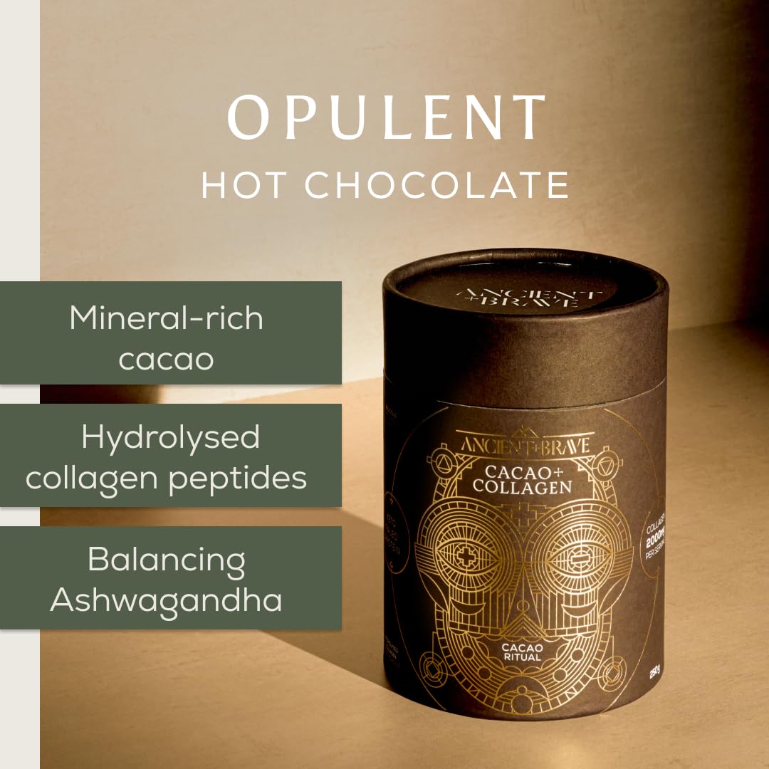 Ancient + Brave Cacao + Collagen Powder, 25 Servings