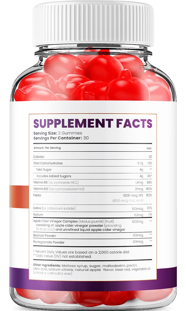 Indelo Rapid Ripped ACV Gummies 120 Gummies