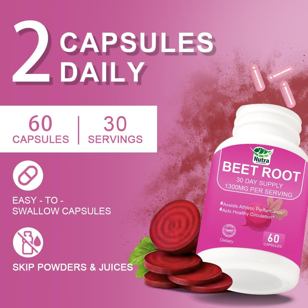 NutraNourish Organic Beet Root 60 Capsules