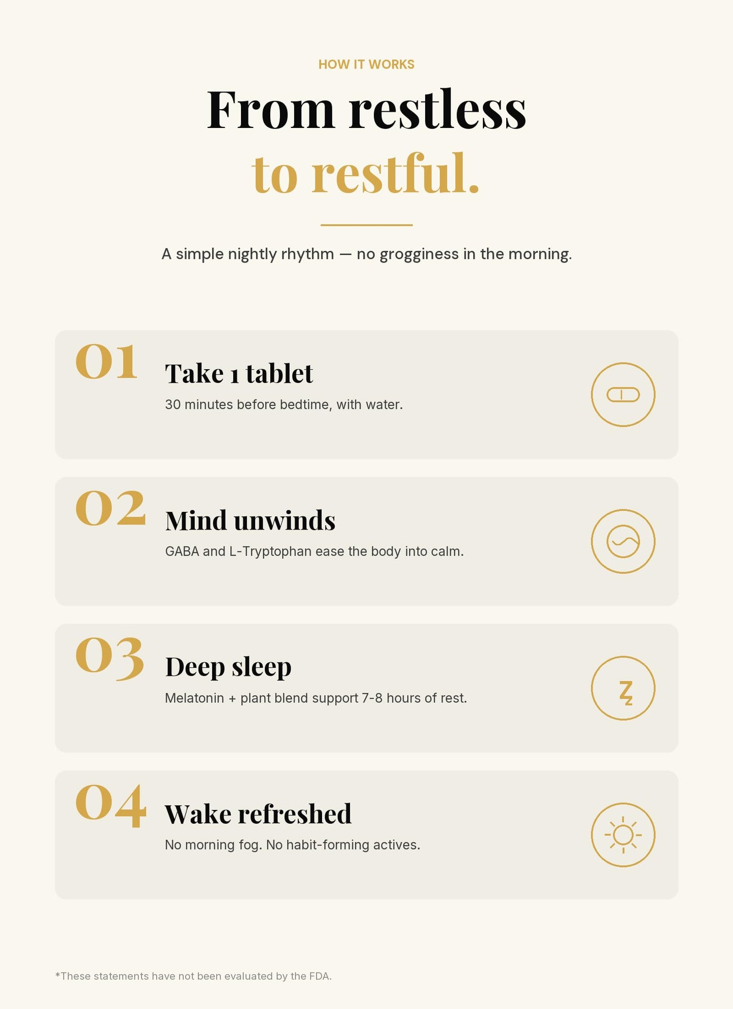 EGUOO Relax & Sleep Supplement Tablet 30 Tablets