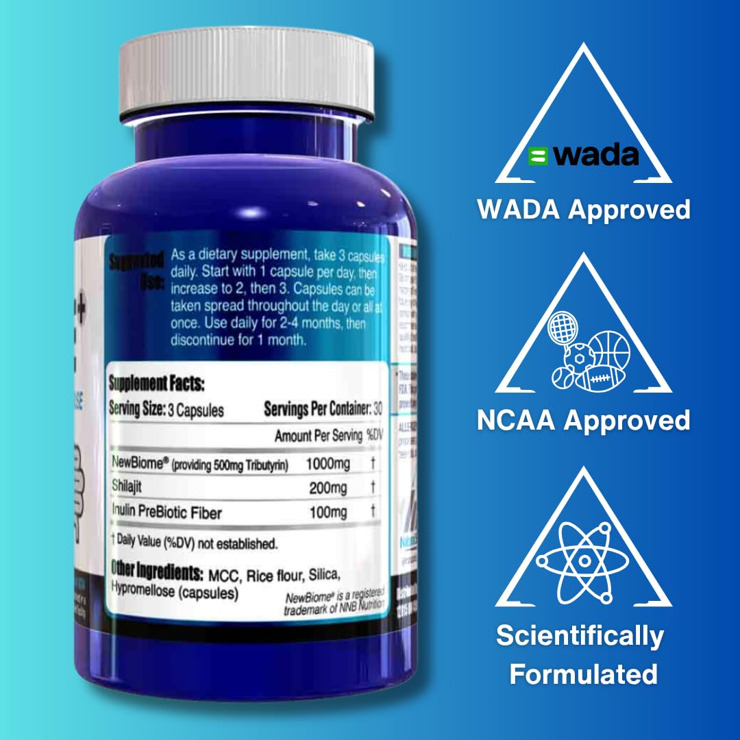 Natural Science Creation Iron Biome+ Gut Health & Metabolic Support - TriButyrin, Shilajit, Prebiotics, & Nutrients for Digestive Wellness, Immune Function & Sleep, 90 Capsules