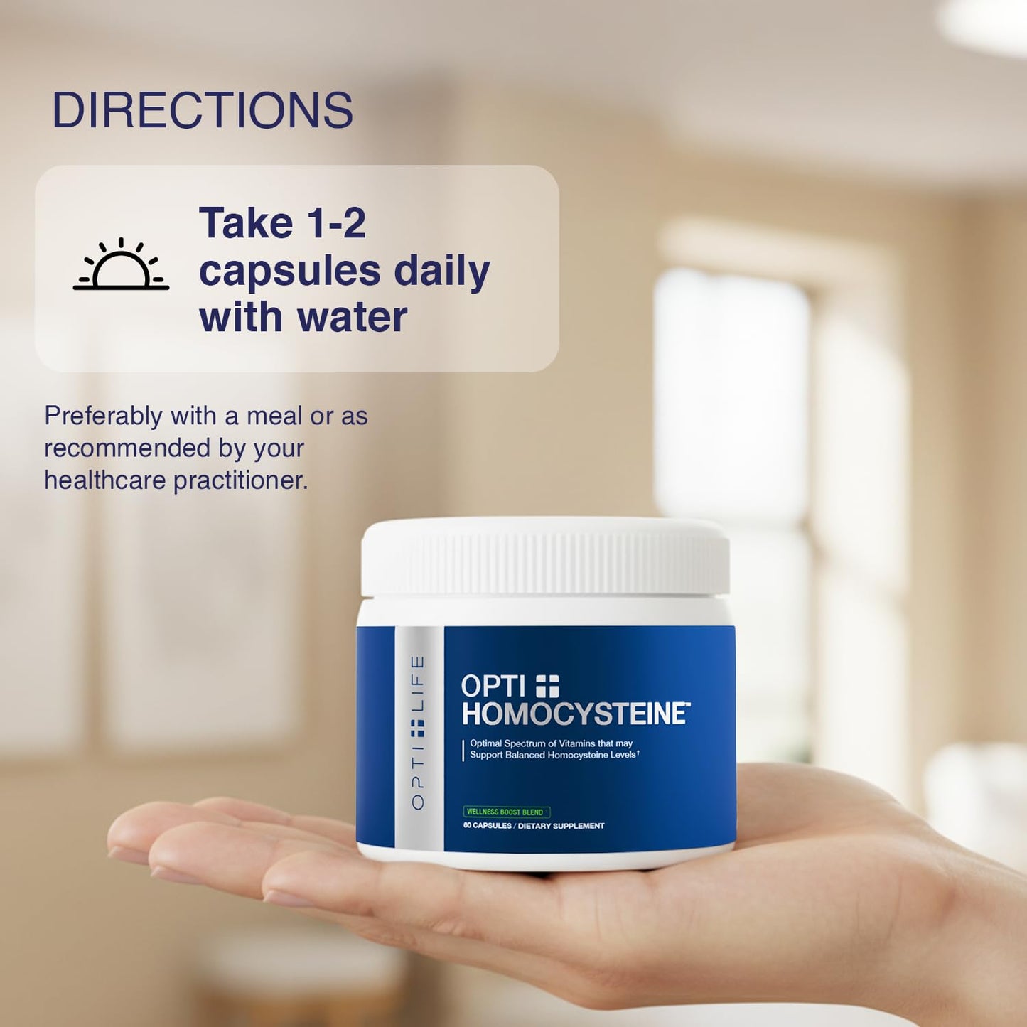 Opti + Life Homocysteine Capsules, 60 Capsules