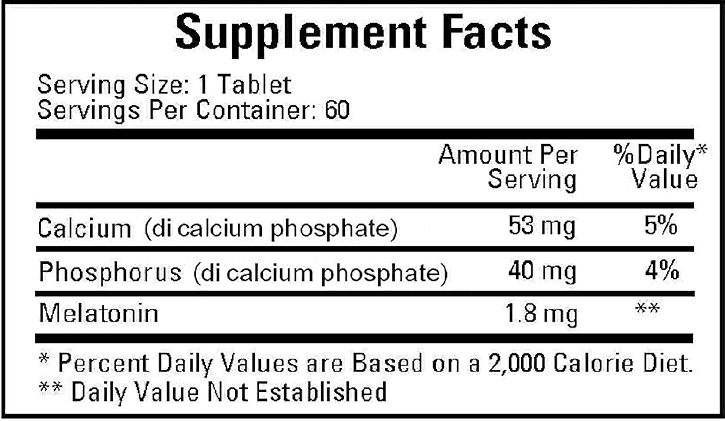 Ecological Formulas Melatonin-SR 1.8 mg Multiphasic Tablet, 60 Tablets