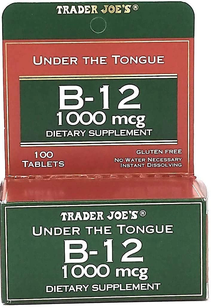 Trader Joe's Under The Tongue B-12 1000 mcg Dietary Supplement Tablet, 100 Tablets