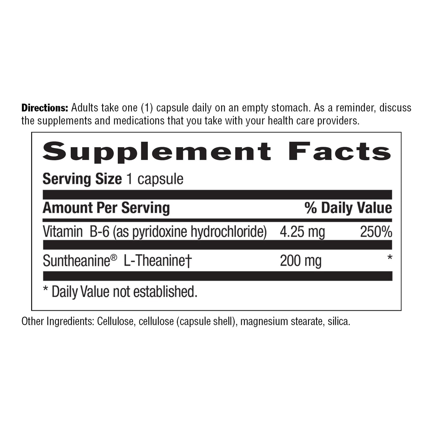 Country Life Suntheanine L-Theanine Capsules, 60 Count