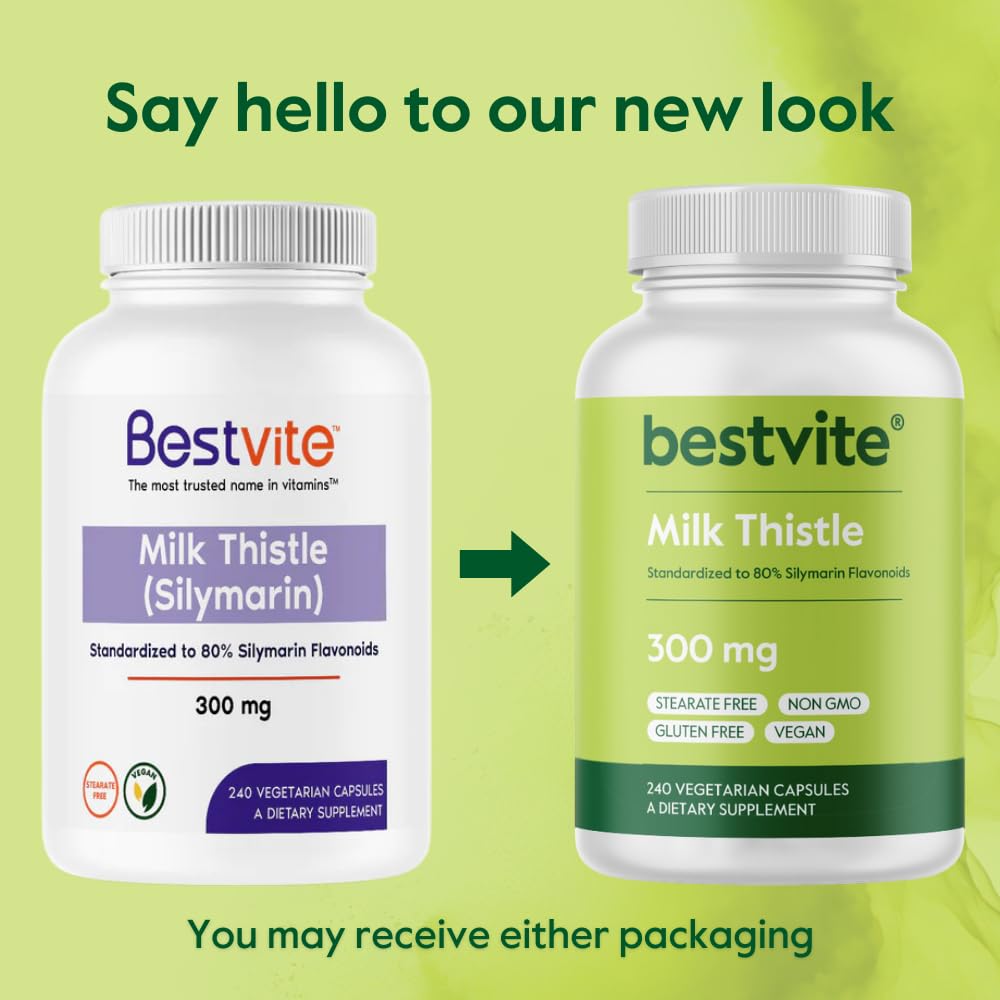 BESTVITE Milk Thistle 300mg Capsules, 240 Count