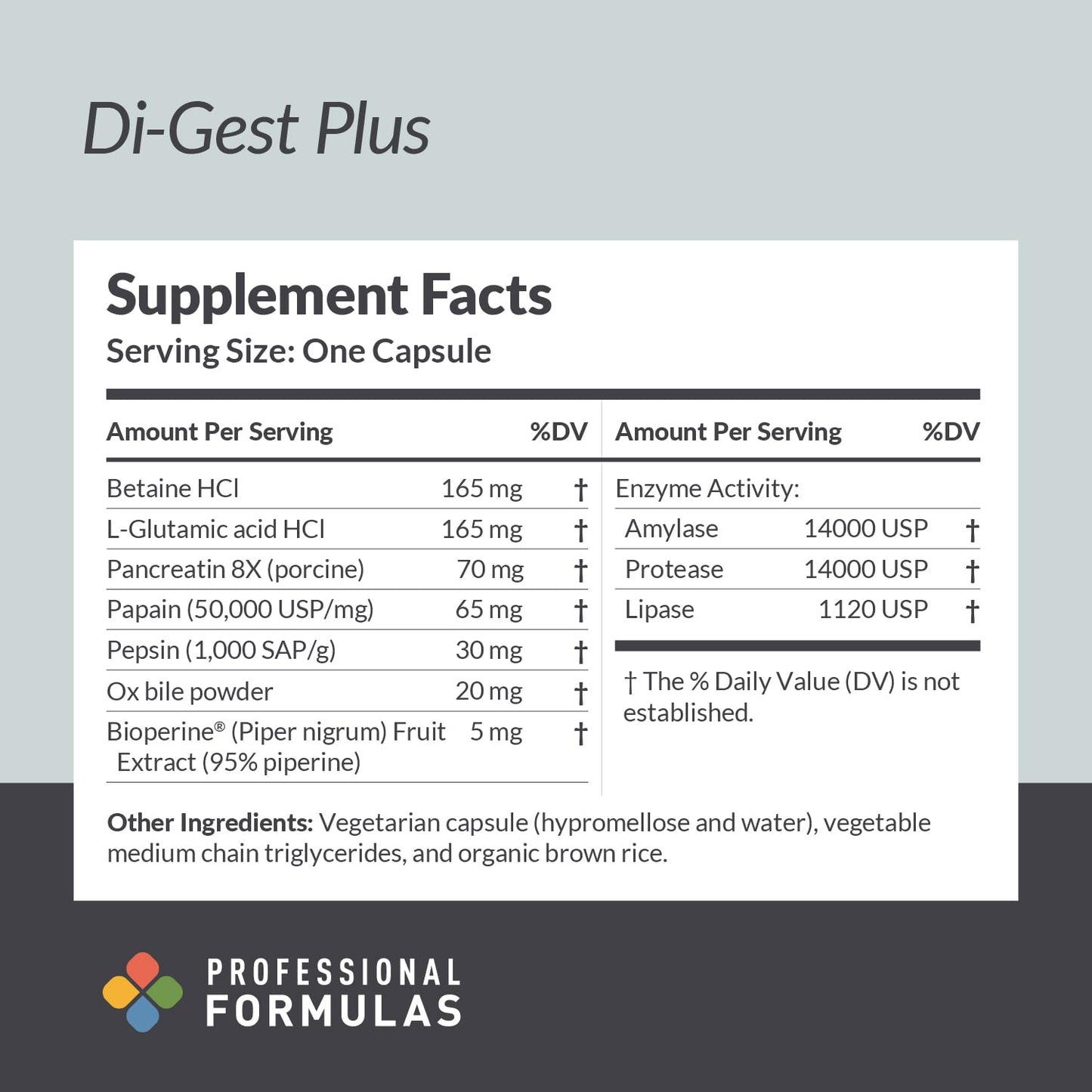 PROFESSIONAL COMPLEMENTARY HEALTH FORMULAS Di-Gest Plus Capsule 90 Capsules