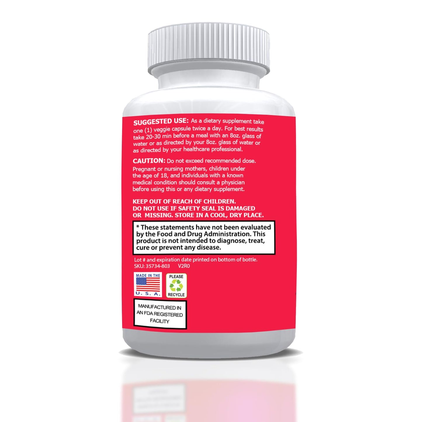 Vita Organics Sugar Shield - Advanced Sugar Support Supplement - Biotin, Magnesium Oxide, Chromium, 60 Capsules