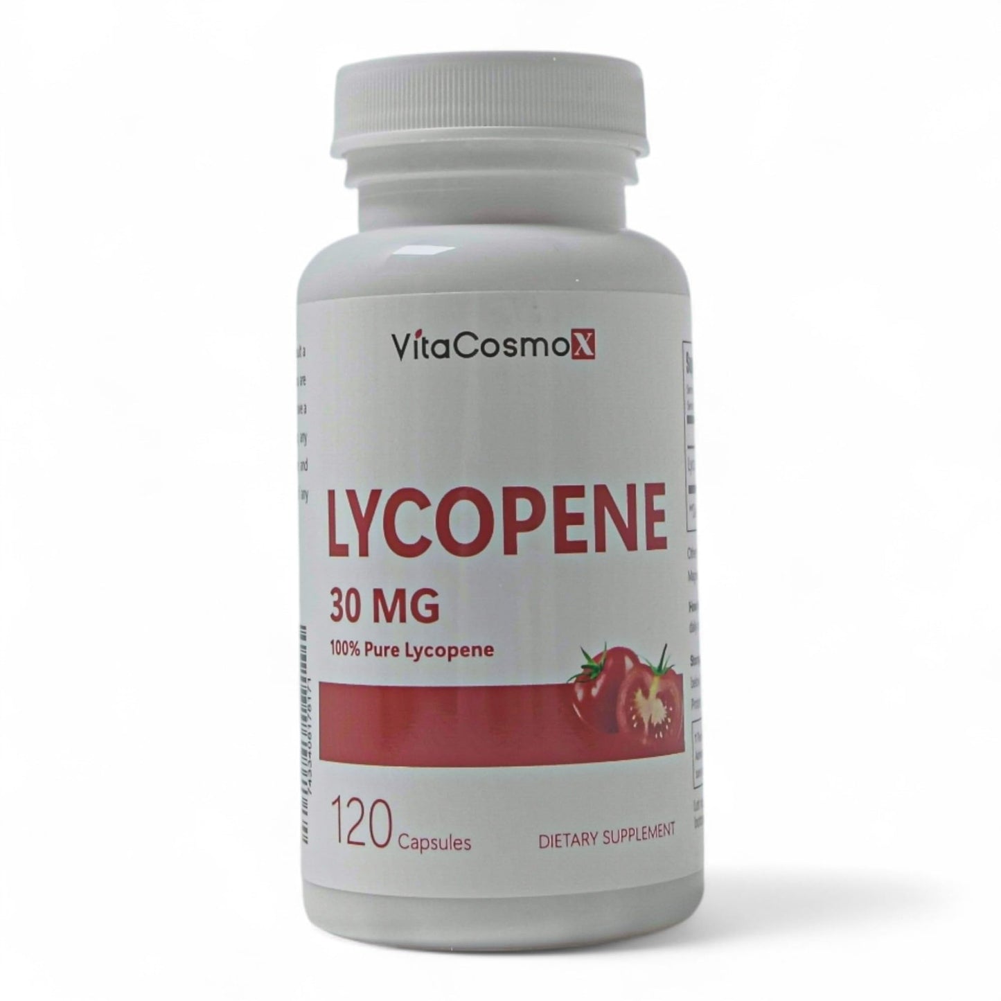 VitaCosmoX Lycopene Supplement 30mg Capsules, 120 Count