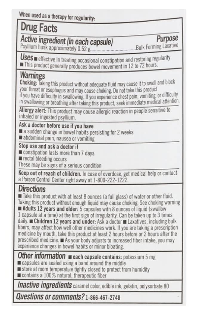 CVS Health Natural Daily Fiber Capsules 160 Capsules