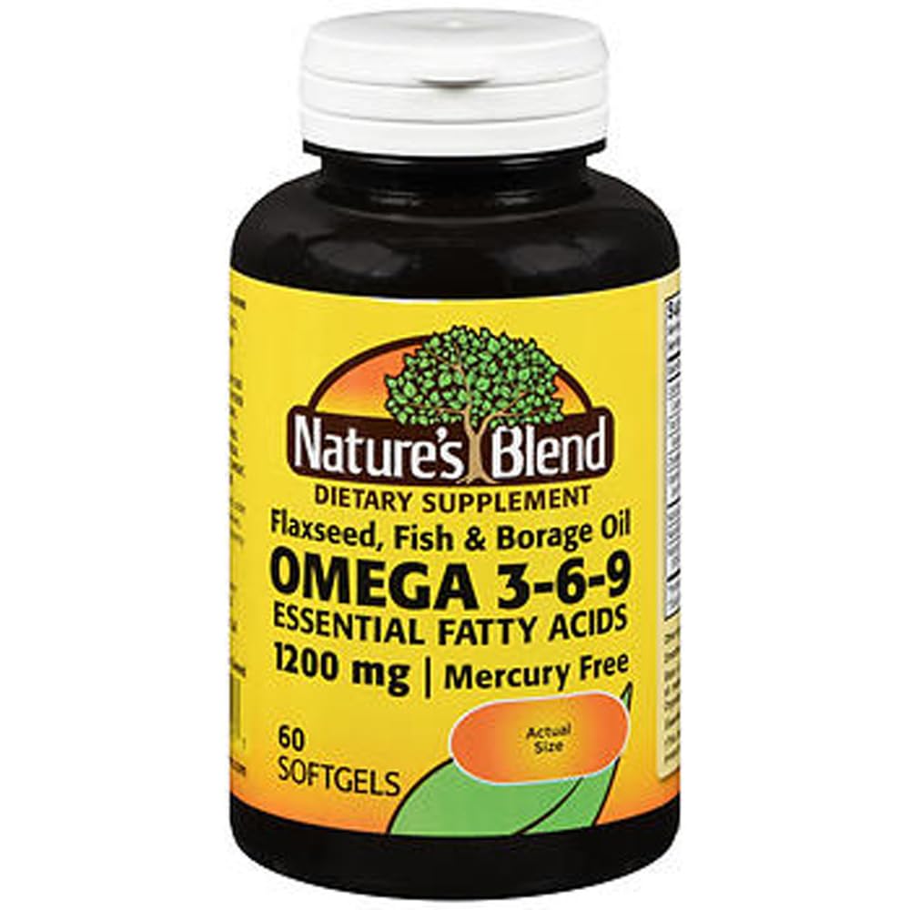 Nature's Blend Omega-3-6-9 1200mg Softgels, 60 Count
