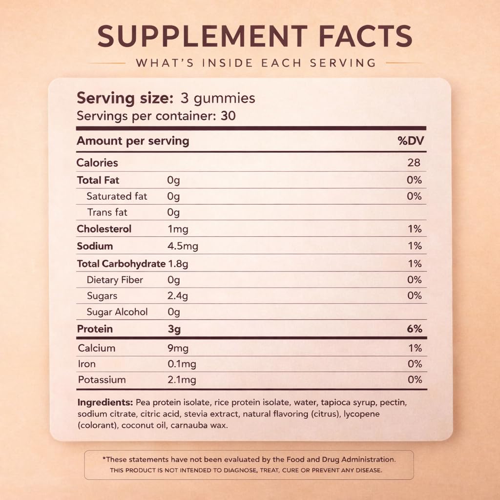 Zelvi Plant-Based Protein Gummies 90 Gummies